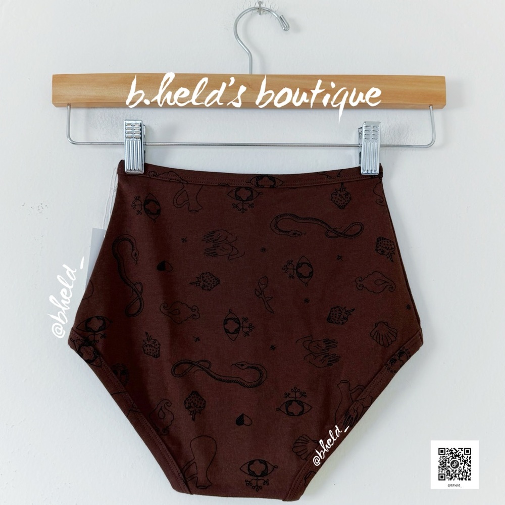 🤎🐍🐚 ARQ Charms Brown Crop Tank & HR Undies Bundle Size XXS Brand New NWT - Picture 15 of 16